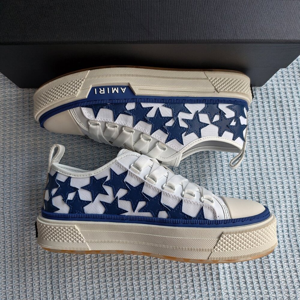 AMIRI Star Blue And White Sneakers